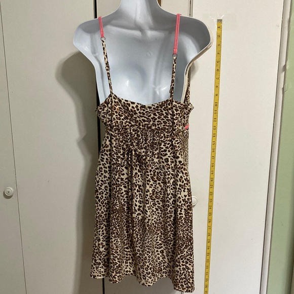 IN BLOOM by JONQUIL Cheetah Print Chemise Cream Lace, Pink Trim Womens Large - Picture 10 of 16